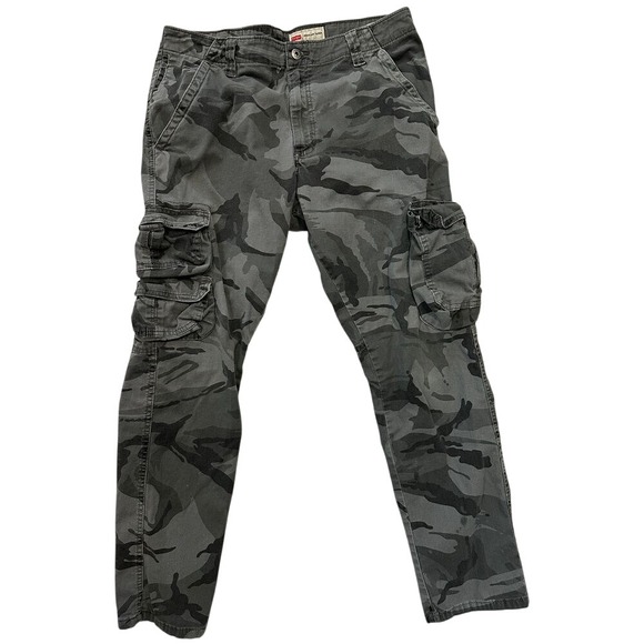 Wrangler Cargo‎ Pants Camouflage Outdoor Utility Relaxed Fit Gray Size 34x30 - Picture 1 of 12